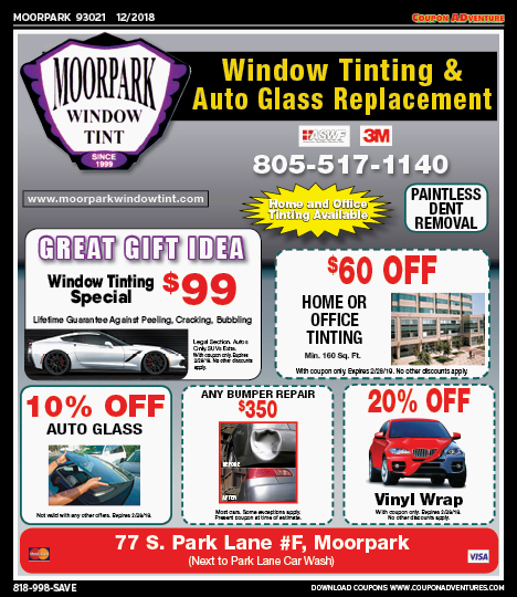 Moorpark Window Tint, Moorpark, coupons, direct mail, discounts, marketing, Southern California