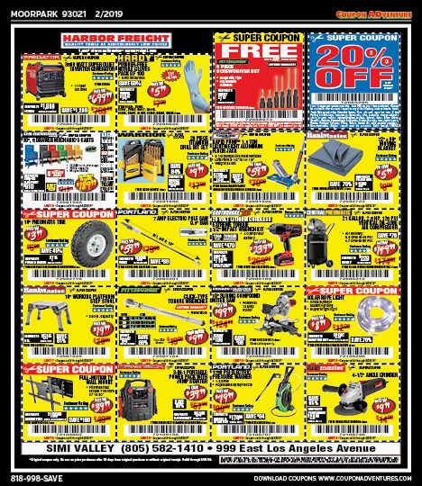 Harbor Freight, Moorpark, coupons, direct mail, discounts, marketing, Southern California