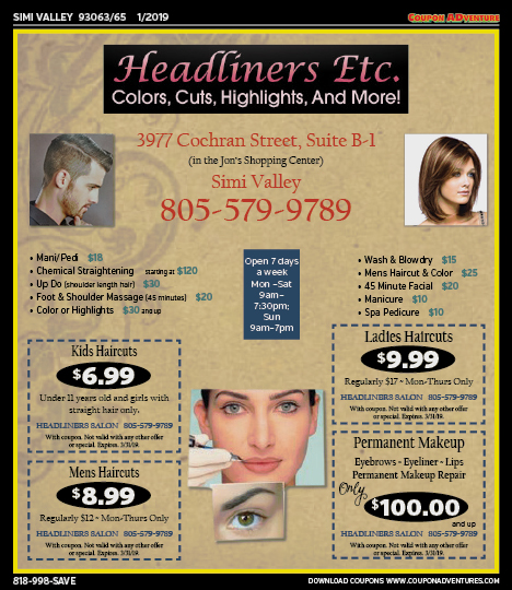 Headliners Etc., Simi Valley, coupons, direct mail, discounts, marketing, Southern California