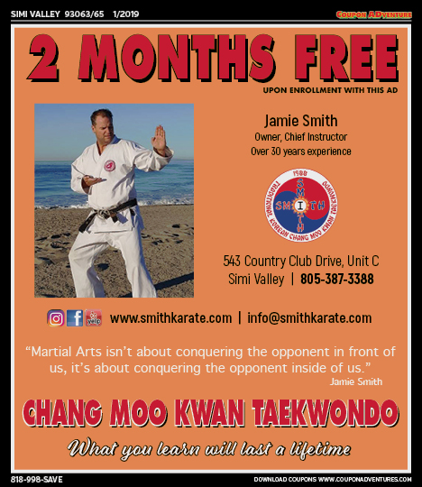 Chang Moo Kwan Taekwondo, Simi Valley, coupons, direct mail, discounts, marketing, Southern California