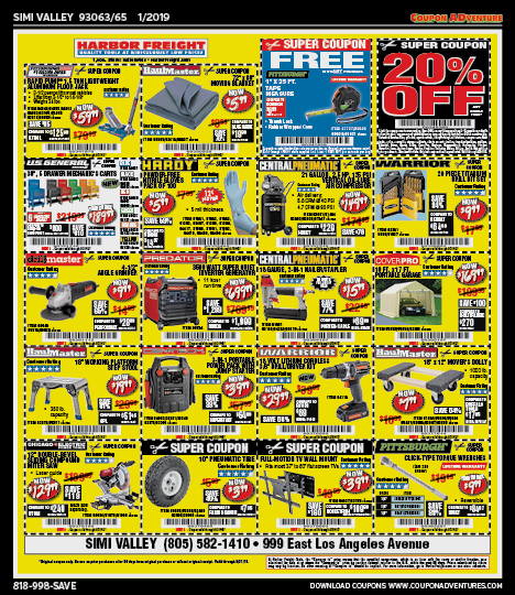 Harbor Freight, Simi Valley, coupons, direct mail, discounts, marketing, Southern California