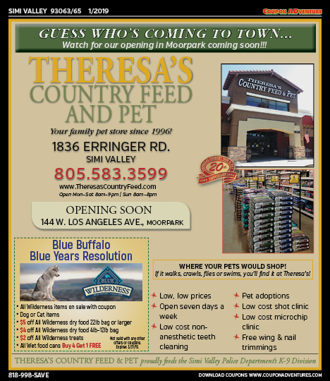 Theresa's Country Feed and Pet, Simi Valley, coupons, direct mail, discounts, marketing, Southern California