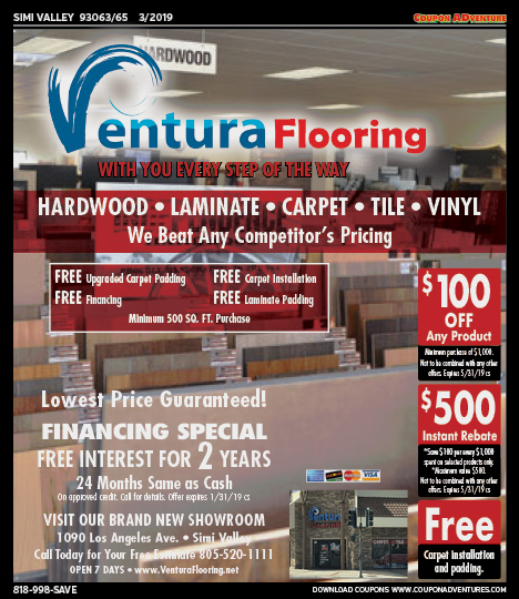 Ventura Flooring, Simi Valley, coupons, direct mail, discounts, marketing, Southern California