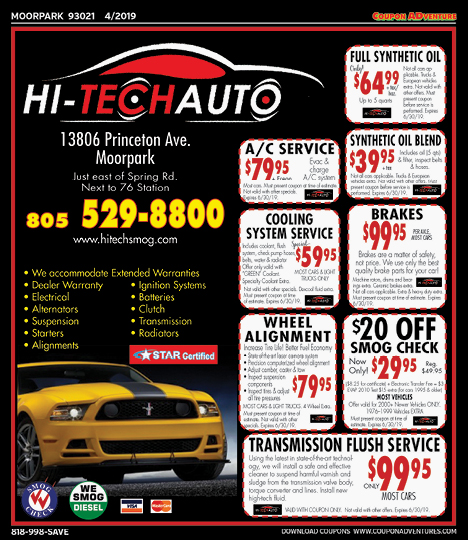 Hi-Tech Auto, Moorpark, coupons, direct mail, discounts, marketing, Southern California