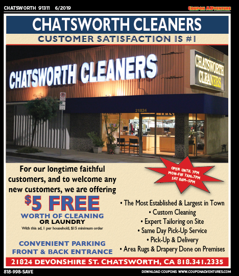 Chatsworth Cleaners, Chatsworth, coupons, direct mail, discounts, marketing, Southern California