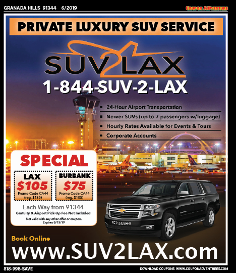 SUV 2 LAX, Granada Hills, coupons, direct mail, discounts, marketing, Southern California