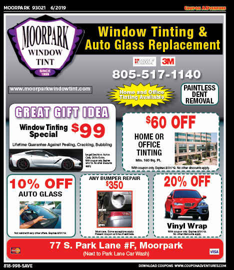 Moorpark Window Tint, Moorpark, coupons, direct mail, discounts, marketing, Southern California