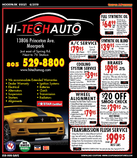 Hi-Tech Auto, Moorpark, coupons, direct mail, discounts, marketing, Southern California