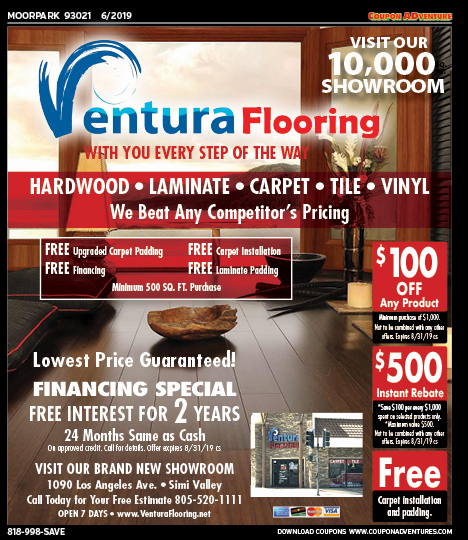 Ventura Flooring, Moorpark, coupons, direct mail, discounts, marketing, Southern California