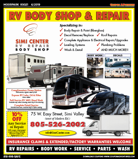 Simi Center RV Repair, Moorpark, coupons, direct mail, discounts, marketing, Southern California