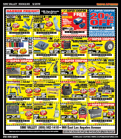 Harbor Freight, Simi Valley, coupons, direct mail, discounts, marketing, Southern California