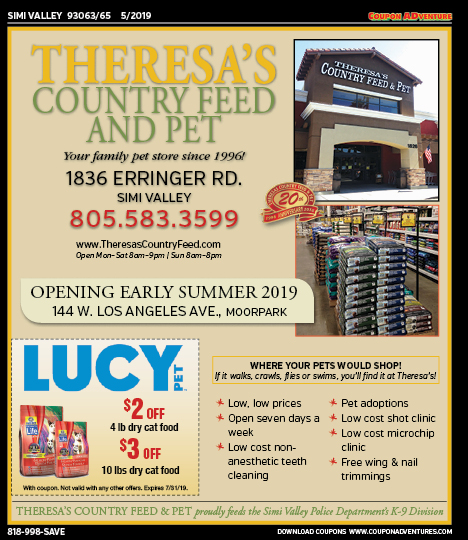 Thereas's Country Feed and Pet, Simi Valley, coupons, direct mail, discounts, marketing, Southern California