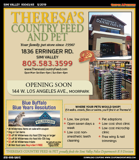 Theresa's Country Feed and Pet, Simi Valley, coupons, direct mail, discounts, marketing, Southern California