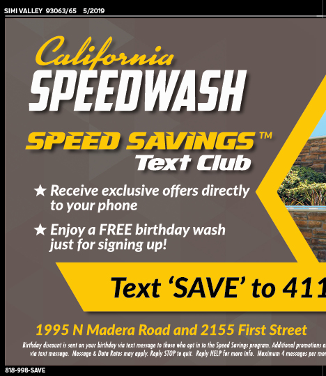 California Speedwash, Simi Valley, coupons, direct mail, discounts, marketing, Southern California