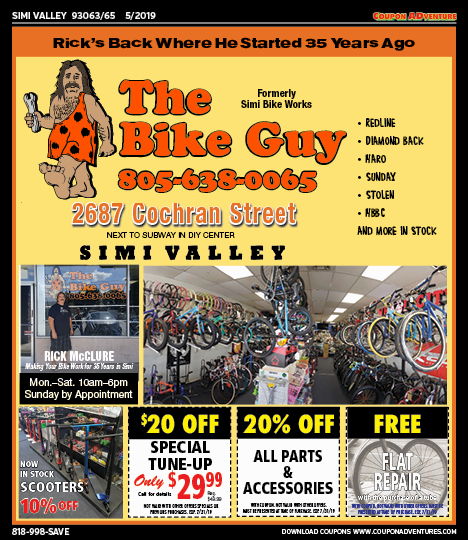 The Bike Guy, Simi Valley, coupons, direct mail, discounts, marketing, Southern California