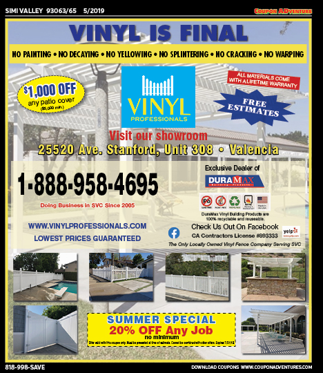 Vinyl Professionals, Simi Valley, coupons, direct mail, discounts, marketing, Southern California