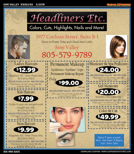 Headliners Etc., Simi Valley, coupons, direct mail, discounts, marketing, Southern California