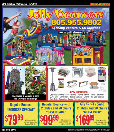 Jolly Bouncers, Simi Valley, coupons, direct mail, discounts, marketing, Southern California