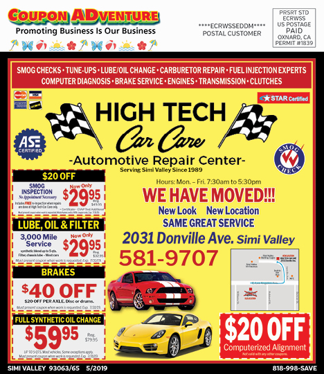 High Tech Car Care, Simi Valley, coupons, direct mail, discounts, marketing, Southern California