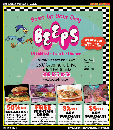 Beeps, Simi Valley, coupons, direct mail, discounts, marketing, Southern California