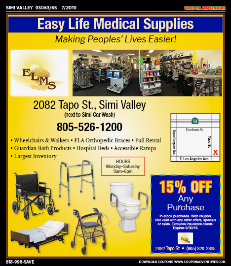 Easy Life Medical Supplies, Simi Valley, coupons, direct mail, discounts, marketing, Southern California