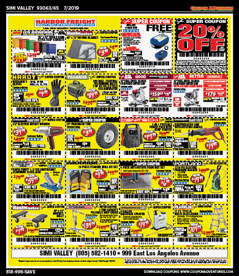Harbor Freight, Simi Valley, coupons, direct mail, discounts, marketing, Southern California