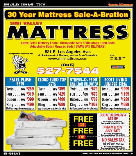 Simi Valley Mattress, Simi Valley, coupons, direct mail, discounts, marketing, Southern California