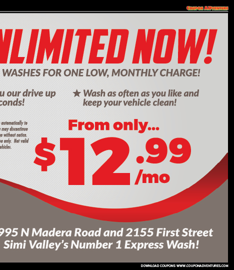 California Speedwash, Simi Valley, coupons, direct mail, discounts, marketing, Southern California