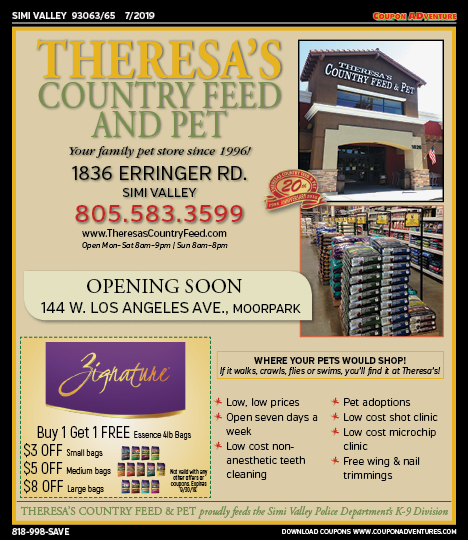 Theresa's Country Feed and Pet, Simi Valley, coupons, direct mail, discounts, marketing, Southern California