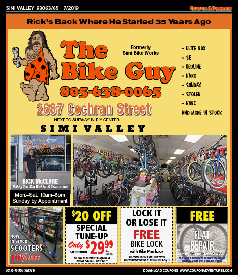 The Bike Guy, Simi Valley, coupons, direct mail, discounts, marketing, Southern California