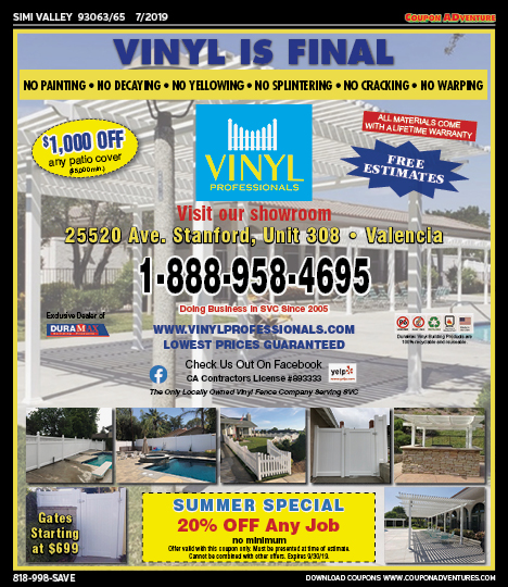 Vinyl Professionals, Simi Valley, coupons, direct mail, discounts, marketing, Southern California
