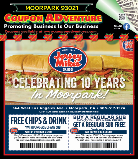 Jersey Mike's Subs, Porter Ranch, coupons, direct mail, discounts, marketing, Southern California