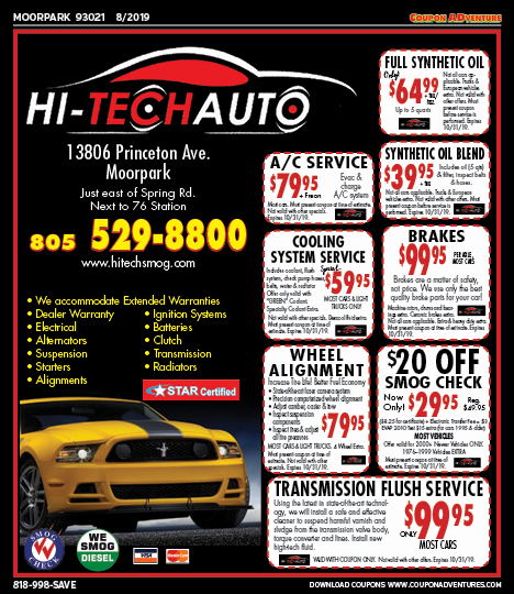 Hi-Tech Auto, Porter Ranch, coupons, direct mail, discounts, marketing, Southern California