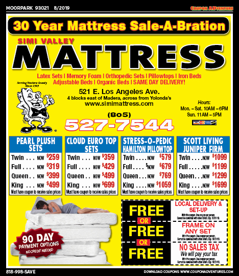 Simi Valley Mattress, Porter Ranch, coupons, direct mail, discounts, marketing, Southern California