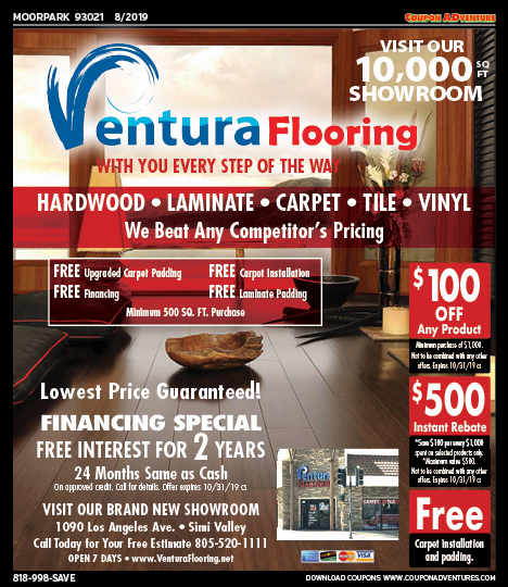 Ventura Flooring, Porter Ranch, coupons, direct mail, discounts, marketing, Southern California