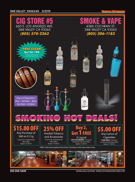 Smoke & Vape, Simi Valley, coupons, direct mail, discounts, marketing, Southern California