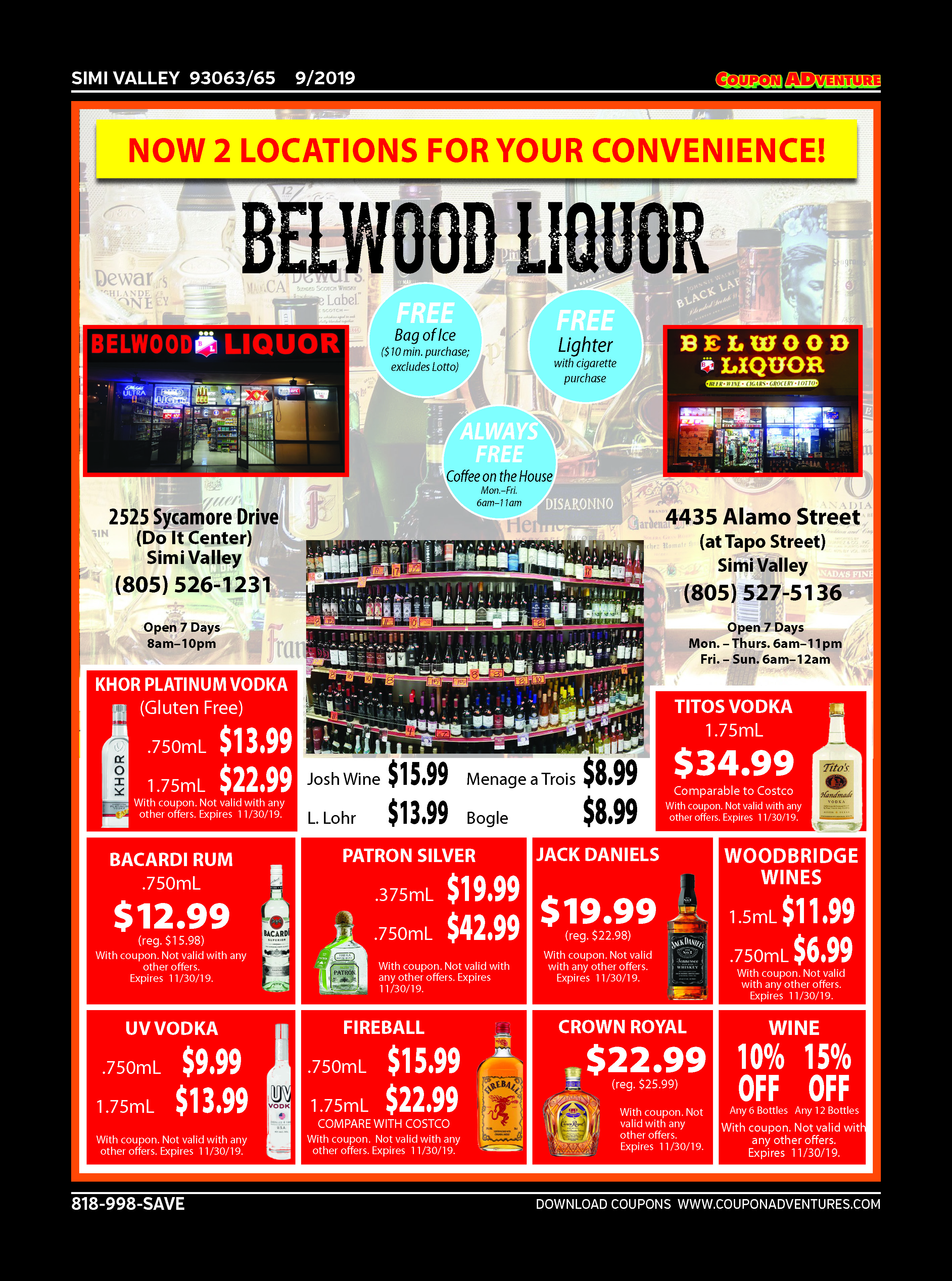 Belwood Liquor, Simi Valley, coupons, direct mail, discounts, marketing, Southern California