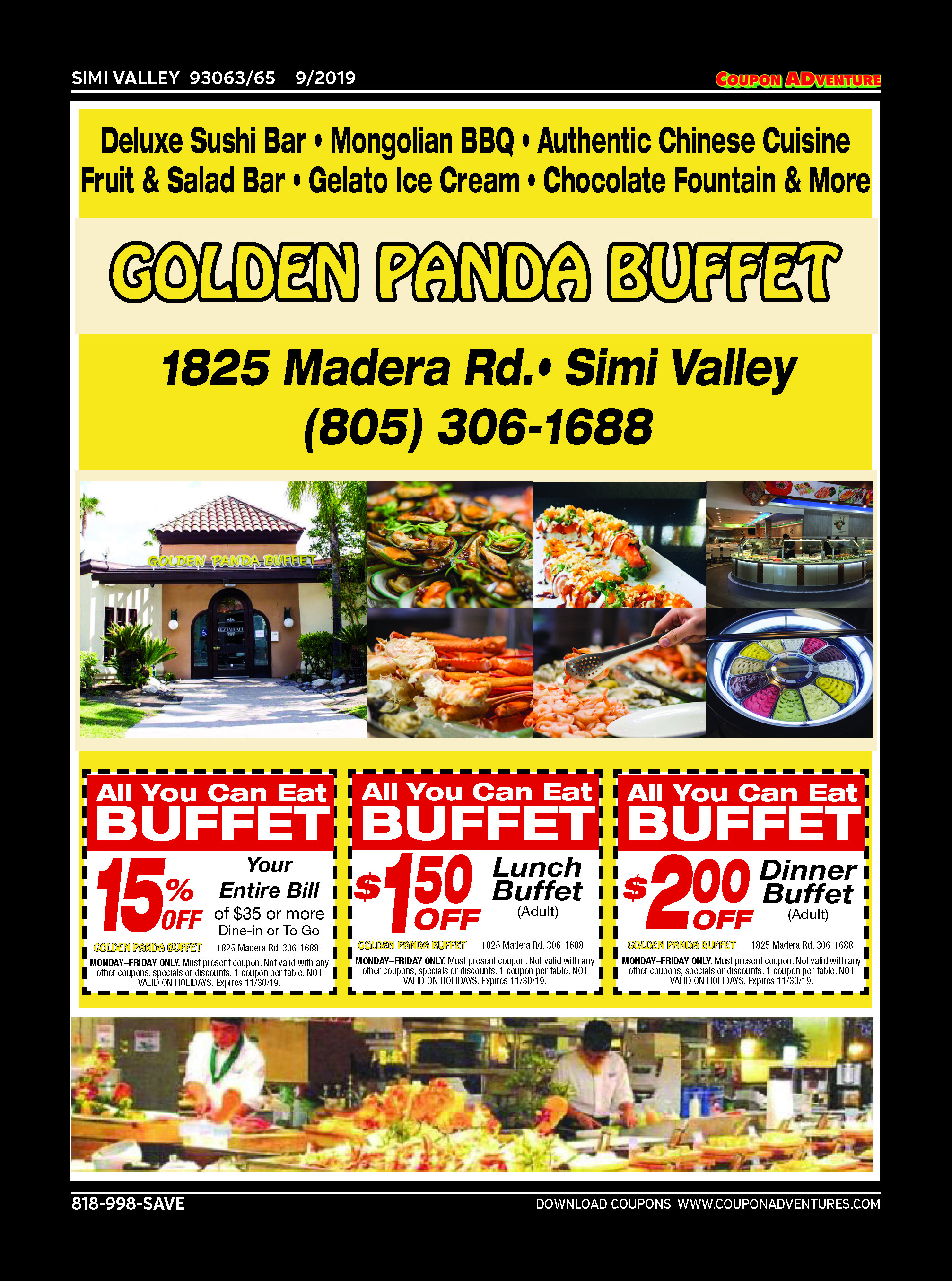 Golden Panda Buffet, Simi Valley, coupons, direct mail, discounts, marketing, Southern California