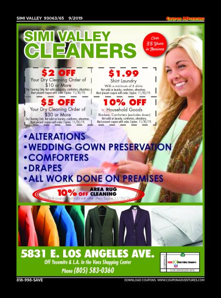 Simi Valley Cleaners, Simi Valley, coupons, direct mail, discounts, marketing, Southern California