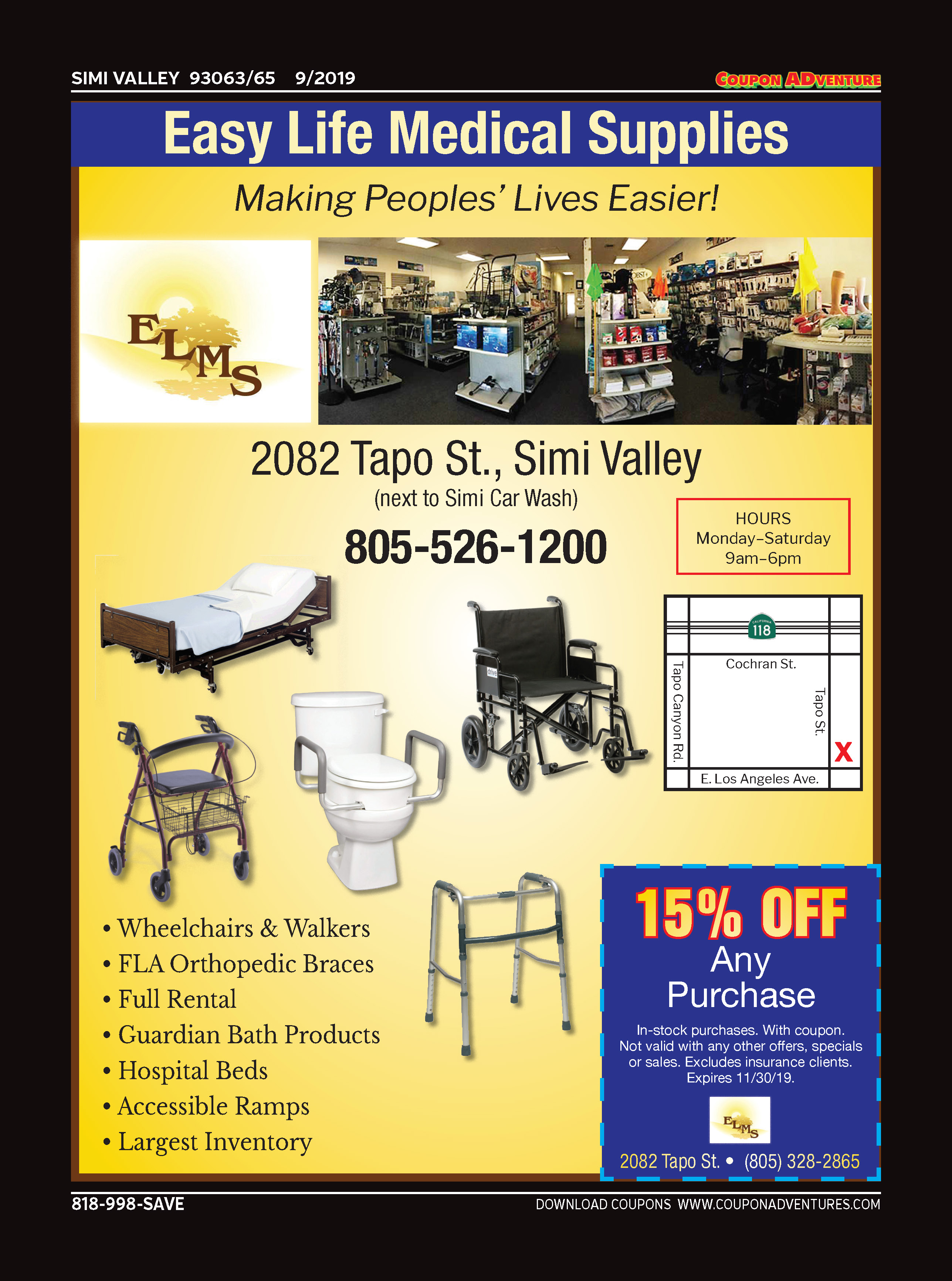 Easy Life Medical Supplies, Simi Valley, coupons, direct mail, discounts, marketing, Southern California