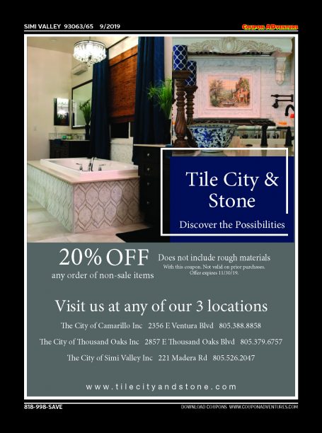 Tile City & Stone, Simi Valley, coupons, direct mail, discounts, marketing, Southern California