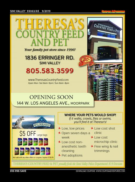 Theresa's Country Feed, Simi Valley, coupons, direct mail, discounts, marketing, Southern California