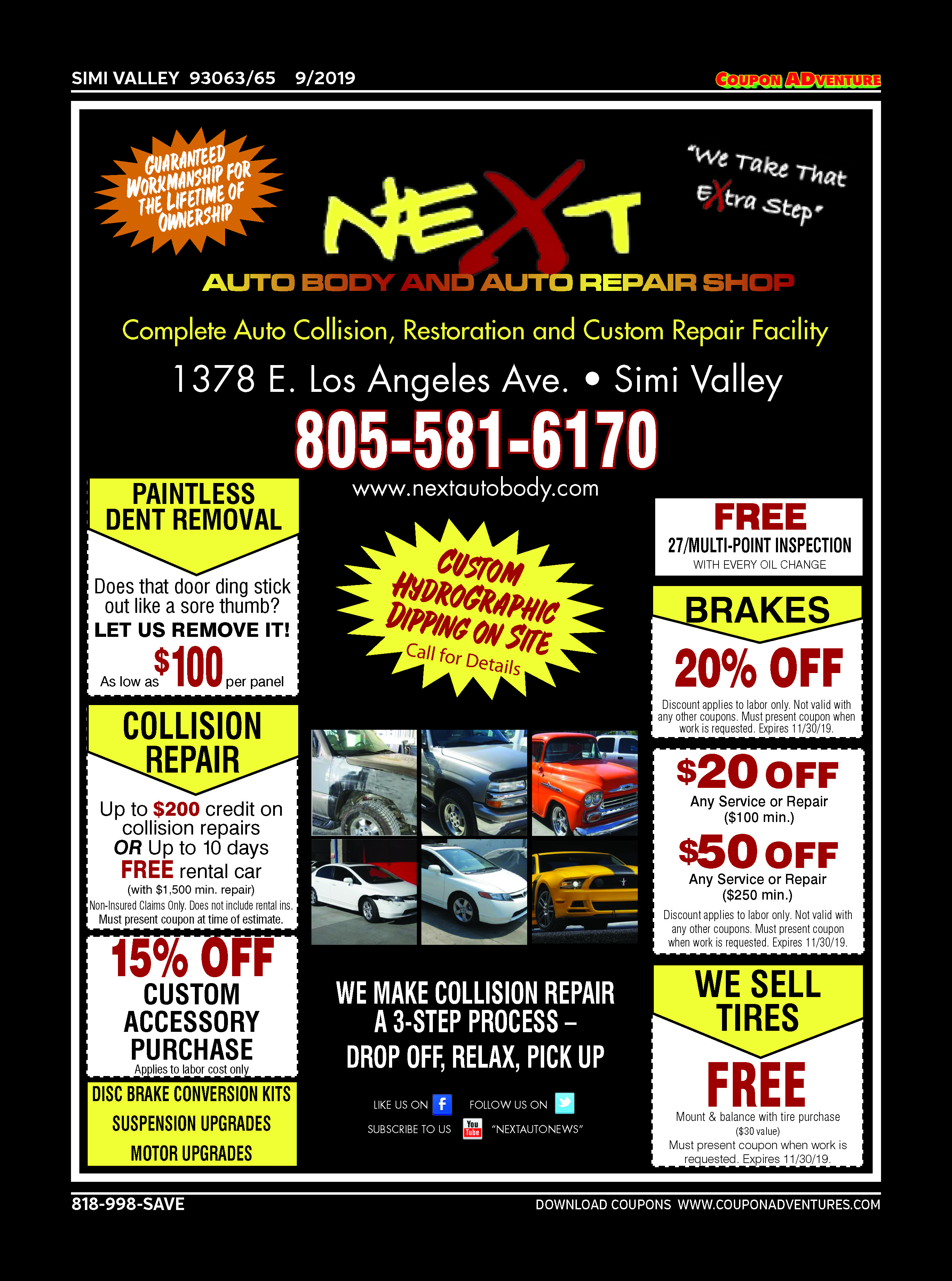 Next Auto Body and Auto Repair Shop, Simi Valley, coupons, direct mail, discounts, marketing, Southern California