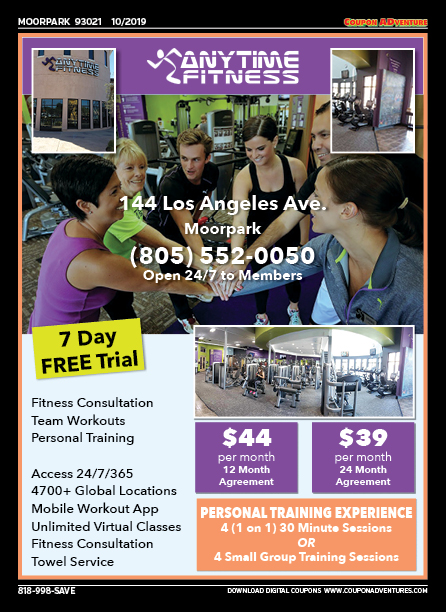 Anytime Fitness, Moorpark, coupons, direct mail, discounts, marketing, Southern California