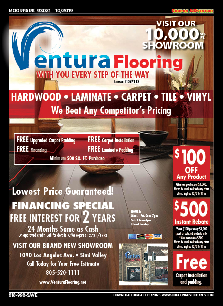 Ventura Flooring, Moorpark, coupons, direct mail, discounts, marketing, Southern California