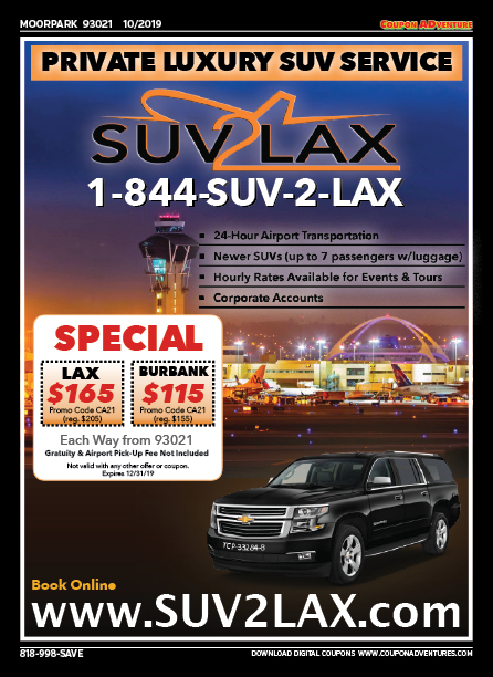 SUV 2 LAX, Moorpark, coupons, direct mail, discounts, marketing, Southern California