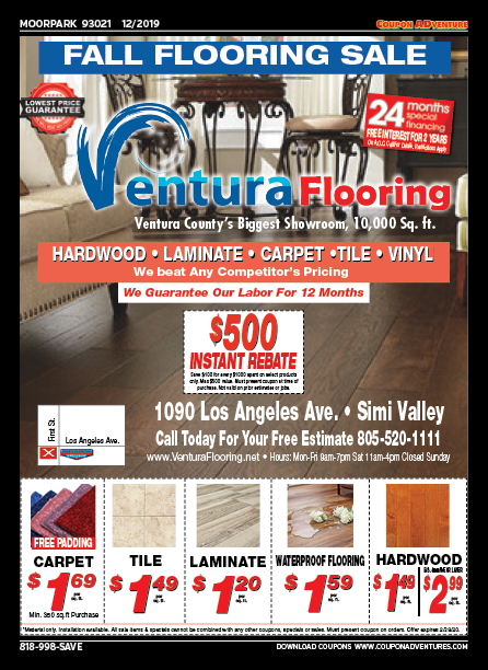 Ventura Flooring, Moorpark, coupons, direct mail, discounts, marketing, Southern California