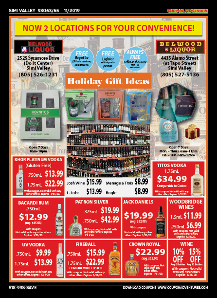 Belwood Liquor, Simi Valley, coupons, direct mail, discounts, marketing, Southern California