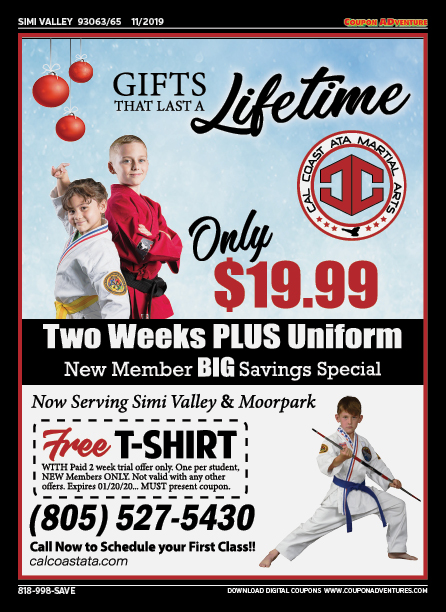 Cal Coast ATA Martial Arts, Simi Valley, coupons, direct mail, discounts, marketing, Southern California