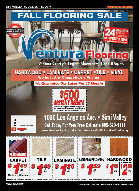 Ventura Flooring, Simi Valley, coupons, direct mail, discounts, marketing, Southern California